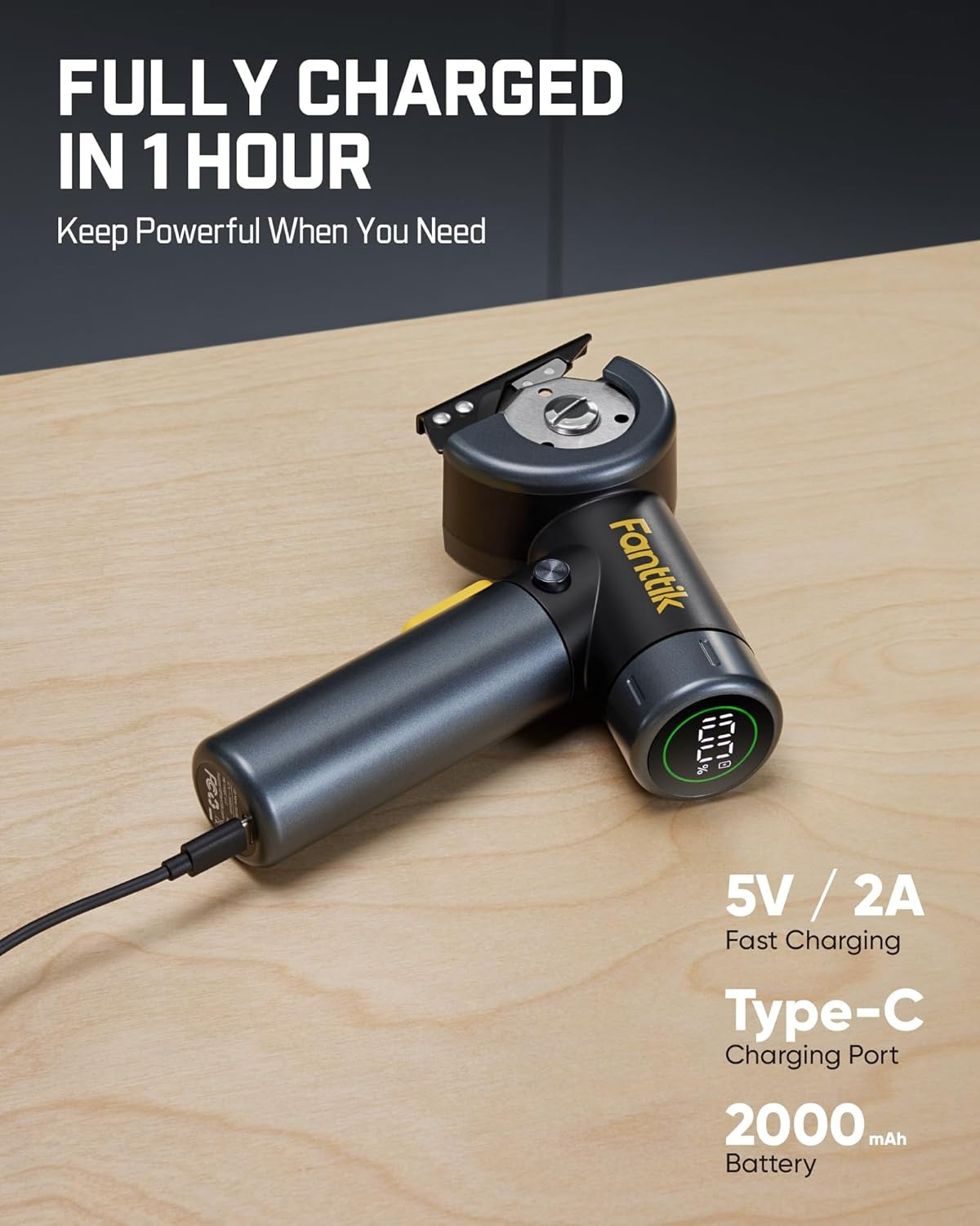 Cordless Electric Scissors, Rechargeable with LED Light & Quick Blade Swap